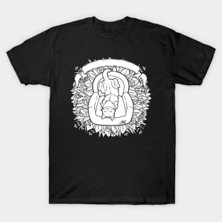 Cute Couch Potato Cat Illustration T-Shirt